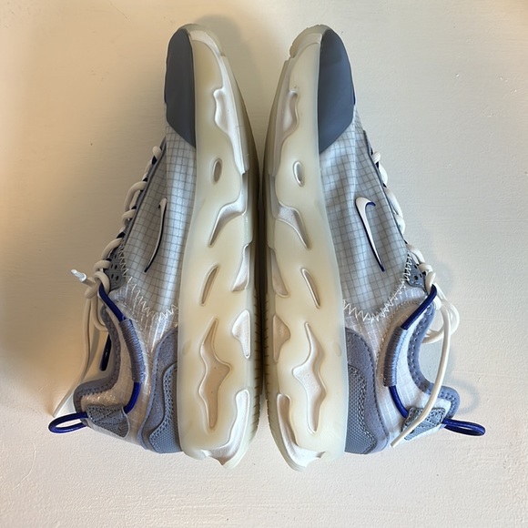 NEW Nike React Live Light Smoke Grey Hyper Royal Tennis Shoes Size 6.5 - Picture 8 of 12